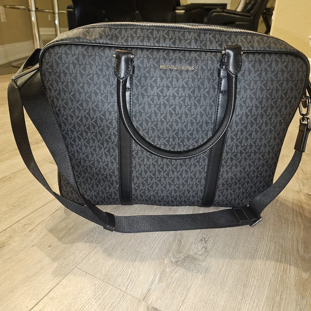 Michael Kors Graphite and Ebony Laptop Bag